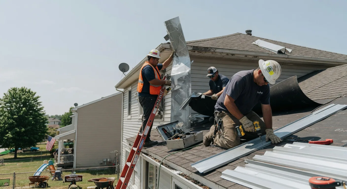 Storm Damage Metal Roof Repair in Cawker City, KS